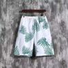 Comércio Exterior 4043 Nova Calça de Cinco Pontos de Verão Masculina Estampa Havaiana Calça Solta Shorts Estilo Praia para Jovens