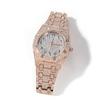 Reloj de Hombre Europeo y Americano Recién Llegado Diamante Completo Esfera Árabe Moda Hip Hop Oro Esfera Grande Cuarzo Marea