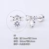 Pendientes de acero de titanio 316L chapados en oro con microincrustaciones de circonio y forma de libélula con forma de mariposa y perforación transfronteriza.