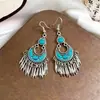 Aretes de Estilo Étnico para Mujer, Joyería de Borlas Retro de Xizang, Accesorios Exóticos de Estilo Étnico Miao, Aretes para Sesión de Fotos, Atuendo de Viaje para Mujer