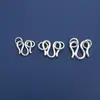 Plata de ley S925 accesorios de plata para pulseras y collares DIY con cuentas hebilla de pulsera hebilla de collar anillo doble hebilla M