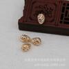 Hongxing Joyería DIY Cobre Color Oro 24K Conservación del Color 10*7mm Accesorios con Agujero Pasante Chapado en Oro Cuentas de Plata Material Pasador B562