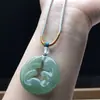 Pingente Buda Maitreya de Jade Dourado Dongling Jade Fio de Ouro Fivela de Segurança de Jade Nuvens Auspiciosas Fecho Corrente para Suéter Unissex Venda por Atacado