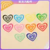 Color acrílico amor diy accesorios para llavero llavero tarjeta de texto de doble cara colgante color caramelo brillo amor