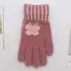 Guantes de Invierno de Cinco Dedos con Pantalla Táctil 2026, Lindos, Tejidos, Forrados de Felpa, Cálidos, de Dedos Divididos, para Ciclismo, Guantes a Prueba de Frío para Mujer