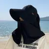 Sombrero de Protección Solar para Mujer 2026 Nuevo Estilo de Verano Ala Ancha Anti-UV Multifuncional Chal de Protección para el Cuello Parasol Sombrero de Pescador