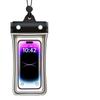 Bolsa inflable triple bolsa impermeable para teléfono móvil flotante aguas termales natación rafting para llevar pantalla táctil transparente sellada funda para buceo