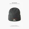 Gorro de punto lindo estilo japonés para cachorro para mujer, gorro cálido para proteger las orejas de otoño e invierno, gorro de punto a rayas para circunferencia de cabeza grande