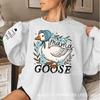 Estación Independiente Transfronteriza Personalizada Sudadera de Una Pieza Personalizada Linda Flor Mamá Ganso Regalo del Día de la Madre