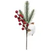 Estacas de Frutas de Natal Fruta Vermelha Pinha Decoração Acessórios Venda Direta da Fábrica Estaca Verde Neve Turquesa Decoração Fruta Vermelha de Natal