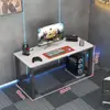 Mesa de Computador de Luxo Leve, Mesa de Estudo para Casa, Mesa de Escrita para Quarto, Mesa de Escritório, Conjunto de Mesa Gamer Moderno, Mesa de E-Sports para Duas Pessoas