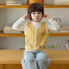 Roupa Infantil Jaqueta Outono e Inverno Novo Estilo Colete Quente para Bebê Classe a Meninos e Meninas Colete Pulôver