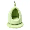Nido para loro, casa para pájaros, hamaca cálida con estampado de tigre, adecuada para uso invernal, con forro adicional de felpa y material engrosado, casa para pájaros de invierno para pájaros pequeños
