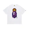 Camiseta estilosa japonesa da marca Ape Kikai Maneki Neko de manga curta para homens e mulheres, adolescentes, moda de rua e campus, camiseta juvenil de manga curta