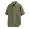 Camisa Polo Masculina de Manga Curta Verão Marca Tendência Solta Simples Casual 2025 Masculino de Alta Qualidade Tops Bordados Masculinos
