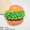 Nuevo juego de simulación de comida helado nudo de agua salada pan hamburguesa pastel resina gran comida de juego DIY hecho a mano imanes para refrigerador