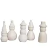 Aoki Fã Cor de Madeira Natural Esculpido à Mão em Madeira Ornamentos Infantis DIY para Colorir e Pintar