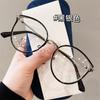 2024 Nova armação de olho de gato óculos anti-luz azul feminina personalizada armação redonda oca estilo ins óculos de miopia armação high-end sense