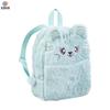 Mochila de felpa de dibujos animados personalizada, linda mochila escolar para niños de patito amarillo, cómoda de terciopelo de algodón, mochila reductora de peso, regalo de vacaciones