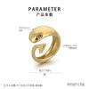 Anillo de acero de titanio con diseño de serpiente, chapado en oro de 18 quilates y diamantes con personalidad de AliExpress para hombre y mujer.