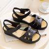 Nuevas Sandalias de Verano 2025 para Mujer Suela Suave Antideslizantes Para Exteriores Suela Gruesa Cómodas Sandalias de Velcro para Madres de Mediana Edad y Mayores