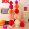 Coluna de Lanternas Decorativas de Bola de Favo de Mel Transfronteiriça Casamento Festa de Aniversário Quarto de Casamento Decoração de Fundo Festiva para Feriados Atacado