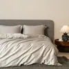 Juego de lujo de cuatro piezas de algodón de fibra larga de doble hilo 100S, sábana y funda de edredón de algodón puro, juego de ropa de cama de alta gama