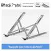 Suporte para laptop para mesa, ajustável em altura, liga de alumínio, suspenso para dissipação de calor, suporte de teclado dobrável portátil