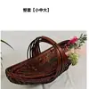 Cesta de arreglo floral tejida en bambú retro de mano cesta de flores rociadas adorno Zen recipiente chino para arreglo floral Ikebana tubo de bambú