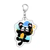 Lindo Llavero de Acrílico Gato Luo Xiaohei Transfronterizo, Colgante Pequeño Gato Negro, Decoración para Mochila, Llavero Personalizado al por Mayor