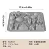 Conjunto de 25 peças de formas de silicone para fazer biscoitos de chocolate, doces, bolos de mousse e sobremesas de gelatina, adequado para assar. 860