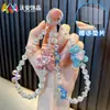 Urso Coração Cravejado de Diamantes Corrente de Cordão para Celular com Contas Bolsa Pendente de Corrente para Celular Pingente para Celular Pequenos Produtos de Yiwu