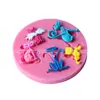 Molde de Silicona Líquida para Hornear Fondant de Pastel de Animales Pequeños DIY