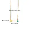 Collar Transfronterizo Nuevo de Acero Inoxidable con Doce Piedras de Nacimiento ins12 Piedra de Nacimiento Colgante de Corazón Perforado con Flecha Dorada de 18K
