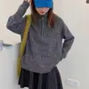 Suéter de Punto con Media Cremallera y Solapa, Estilo Otoño Nuevo, Suéter Holgado de Punto Estilo Perezoso para Mujer
