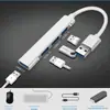 Hub Extensor Estação de Docking USB 3.0 Tipo C para Computador Hub Quatro em Um Fabricantes Venda Quente Transfronteiriça