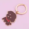 Llavero de anillo de cachorro lindo estilo coreano creativo planta suculenta llavero metal estudiante colgante de dibujos animados