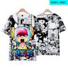 La misma camiseta de manga corta para hombre, ropa periférica de anime One Piece Luffy Zoro Ace, Capitán de navegación superior