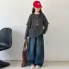 Camiseta de manga longa para meninas de outono, novas roupas infantis, top camiseta de desenho animado para meninas, camiseta básica com mangas emendadas, design falso de duas peças
