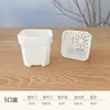 Maceta Pequeña Cuadrada Individual Clásica Extra Gruesa para Plantas Suculentas Blancas y Negras, Maceta de Guardería para Esquejes de Hoja, Plástico Escarchado Simple