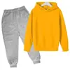 Outono 2026 Moletom Liso com Forro de Lã para Crianças Conjunto de Roupa Infantil da Moda Fabricante de Moletom com Capuz Em Estoque Estampa de Logo
