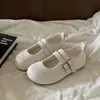 Zapatos Mary Jane Franceses de Suela Gruesa Zapatos Individuales Versátiles para Mujer Verano 2026 Nuevos Zapatos Birkenstock Deportivos Casuales Zapatos Blancos