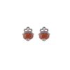 Pendientes pequeños con diseño de ciervo, plata de ley S925, con forma de huevo de ágata roja del sur, de cobre, con lazo para dinero, antiguos, retro, chinos, brillantes.