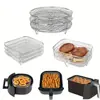 Acessórios para Air Fryer de Aço Inoxidável 304, Grade de Malha Multicamada Espessada, Rack de Armazenamento Destacável, Cesta de Fritura de Aço Inoxidável Transfronteiriça