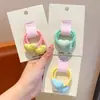 Elástico de Cabelo Infantil de Bolinhas e Coração, Corda de Cabelo de Alta Elasticidade para Meninas, Acessório de Cabelo para Bebê, Elástico de Cabelo para Menininha para Trançar