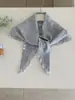 Bufanda Triángulo Juguetona de Punto Talla Grande con Borlas y Volantes Otoño Invierno Cálida Versátil Calentador de Cuello Bufanda Chal para Mujer