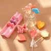 Moldes creativos para paletas de la serie geométrica, con diseños hexagonales y en forma de corazón, para manualidades de fondant caseras y repostería creativa
