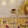 Botella de Vidrio Frasco Estrella Grulla de Papel Botella de los Deseos Decoración del Hogar Caja de Regalo Creativa para Novio Forma Redonda Simple