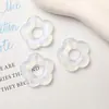 Doce Versátil Céu Estrelado Glitter Vazado Flor Pequena Flor de Ameixa DIY Pingente Acrílico Brincos Materiais de Acessório