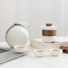 Conjunto de chá de viagem portátil estilo japonês Copo expresso de cerâmica portátil Isolamento térmico Equipamento de acampamento ao ar livre Bule Presente